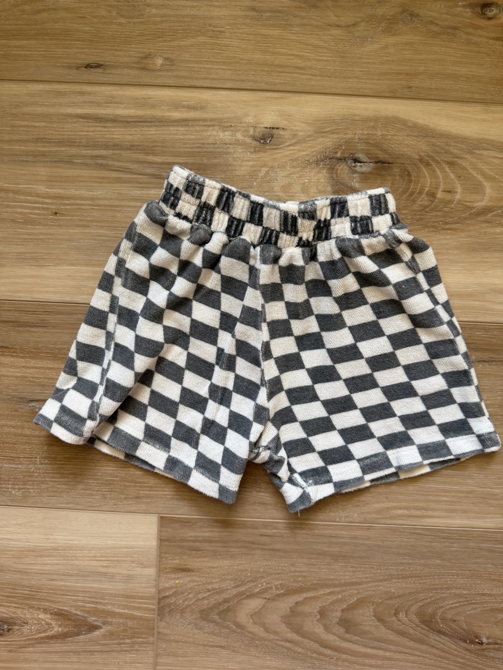 Zara Checkerboard Knit Shorts - Black & White